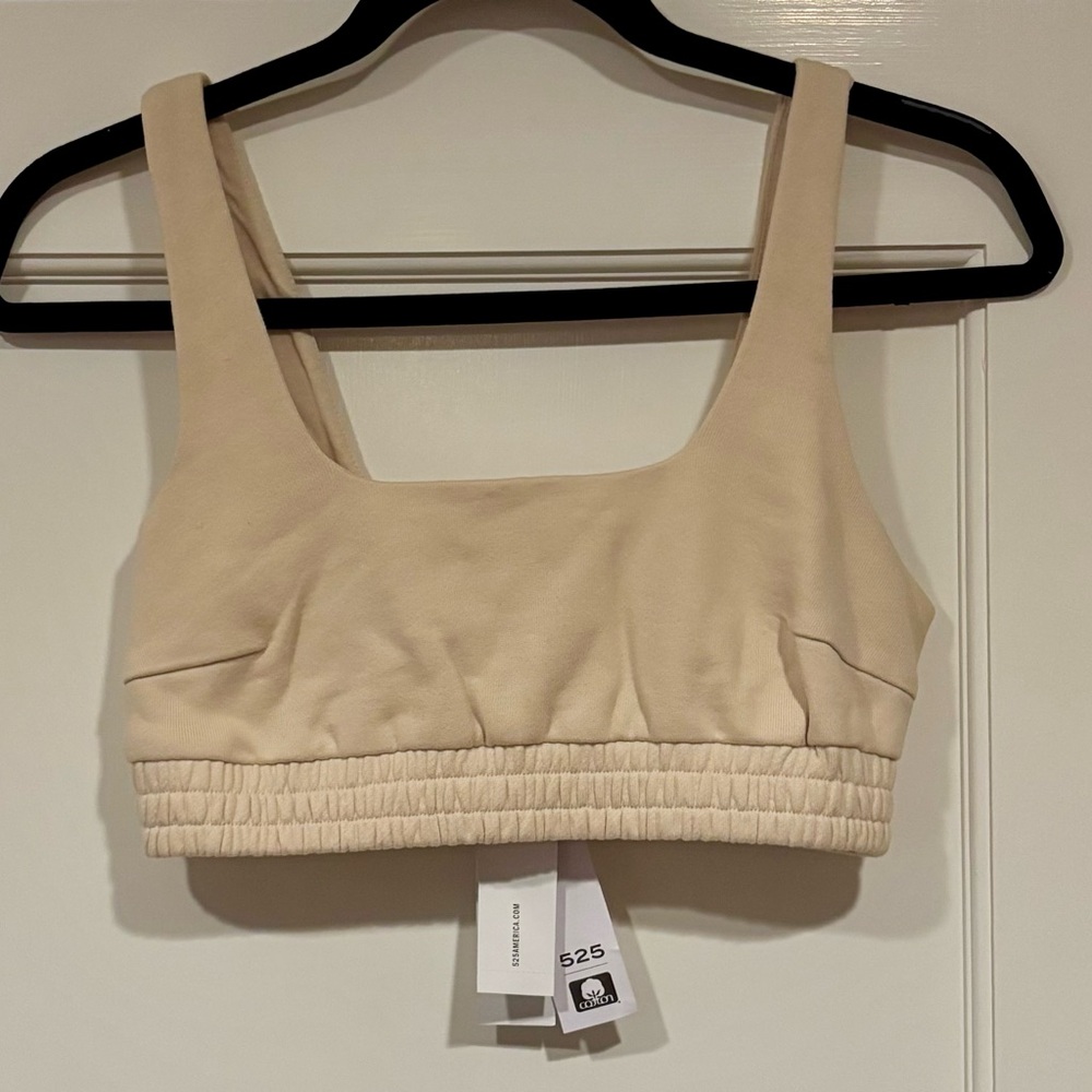 525‎ AMERICA French Terry Bra Top in Cream

525 AMERICA